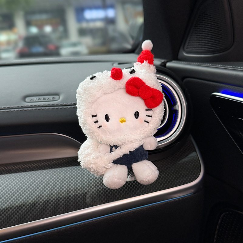 Cute Kitty automóvil ventilación perfume decoración 2025 nuevo creativo adorable muñeca de peluche para automóviles adornos
