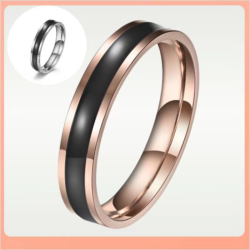 Titanium steel ring wholesale women's all-match Non-fading ins style high-end sense small Korean simple plain ring women's fashion light luxury style