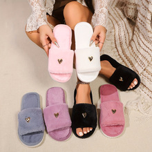 M 94893 Heart Shaped Rabbit Fur Slippers 心形兔毛棉拖跨境爆