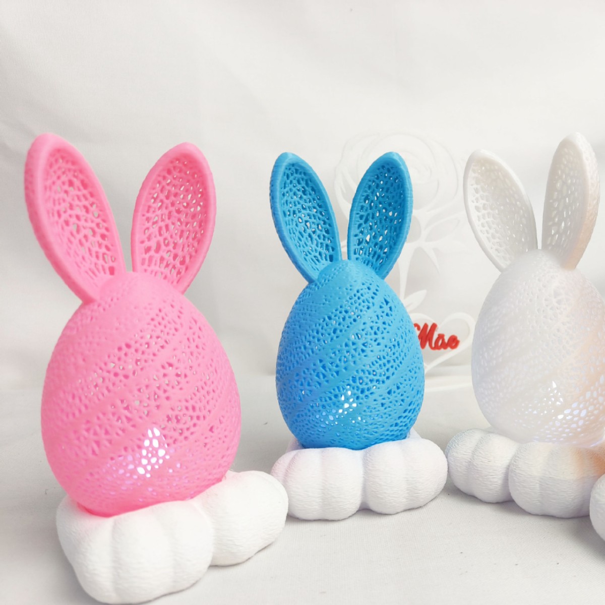 Cross-border fashion 3D printing Easter hollow free child lamp holiday atmosphere rabbit lamp candle lamp party decoration