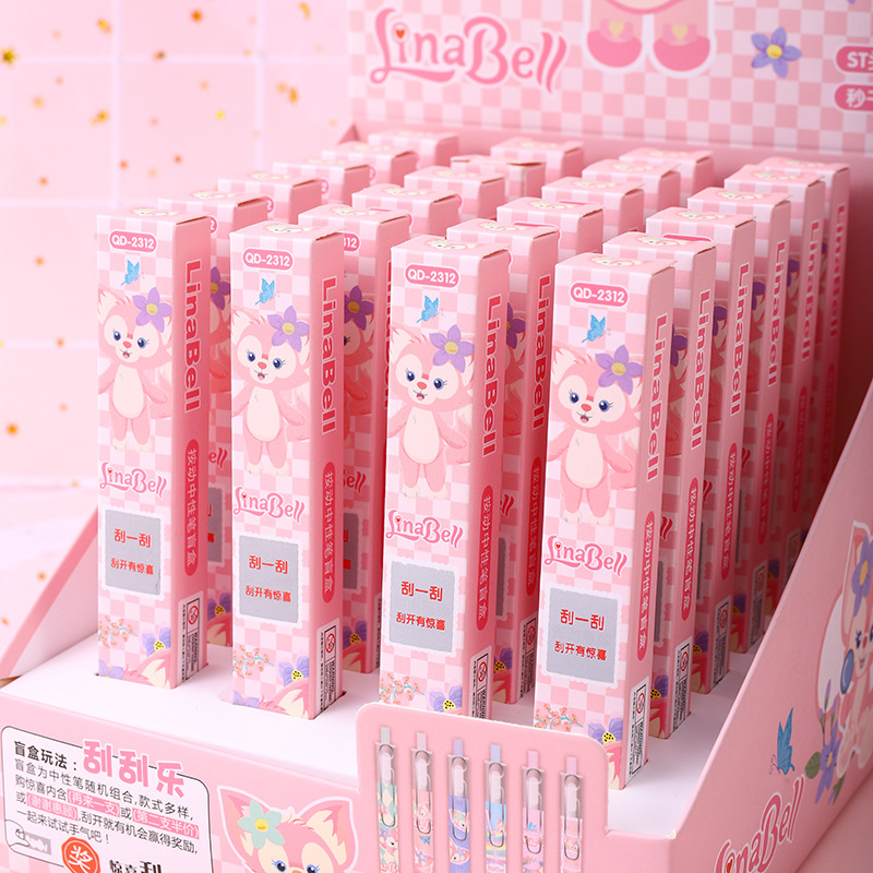 ☆Lina☆Bell☆ 12/24pcs disney Linabell 0.5mm Blind box Gel Ballpoint Signature