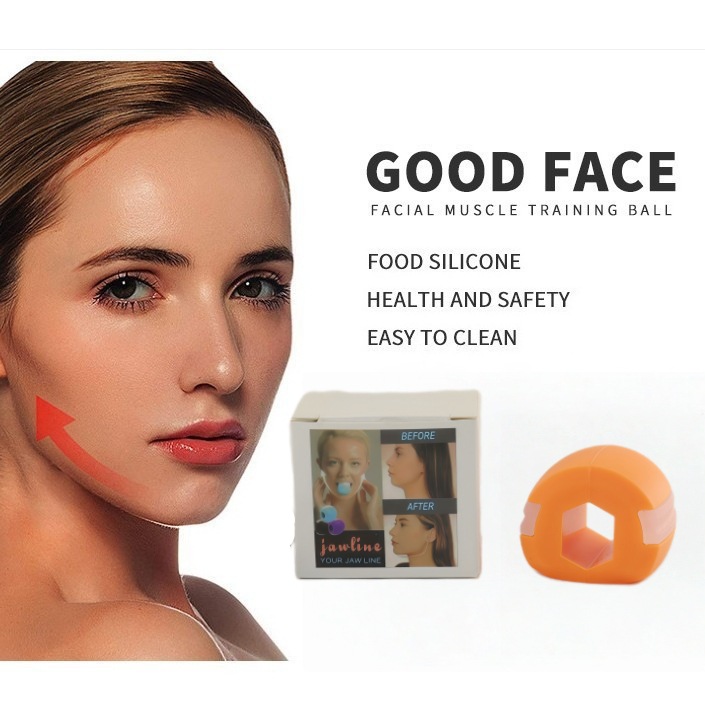 Jawline Exerciser Silicone Jaw Trainer for Facial Muscle Toning and Chewing Fitness Black overview