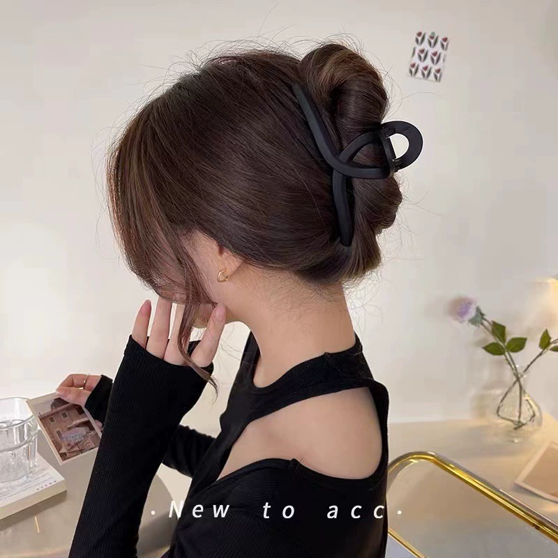 Big matte crab pin, universal shark, hair accessory, 13cm, high-quality style