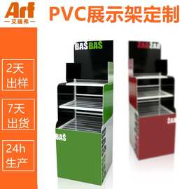 pvc货架展示架定制双面单面印刷带灯光创意雪弗板展柜陈列柜定制