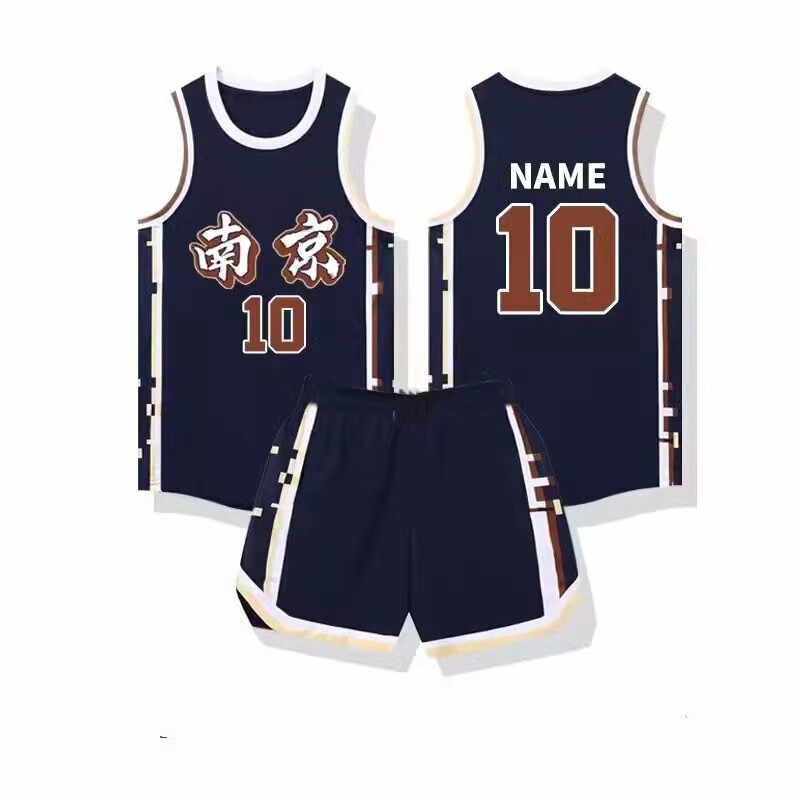 High-End American-Style Basketball Uniform Set, Quick-Drying Jersey, Sports Training and Competition Team Uniform, Printed Wholesale