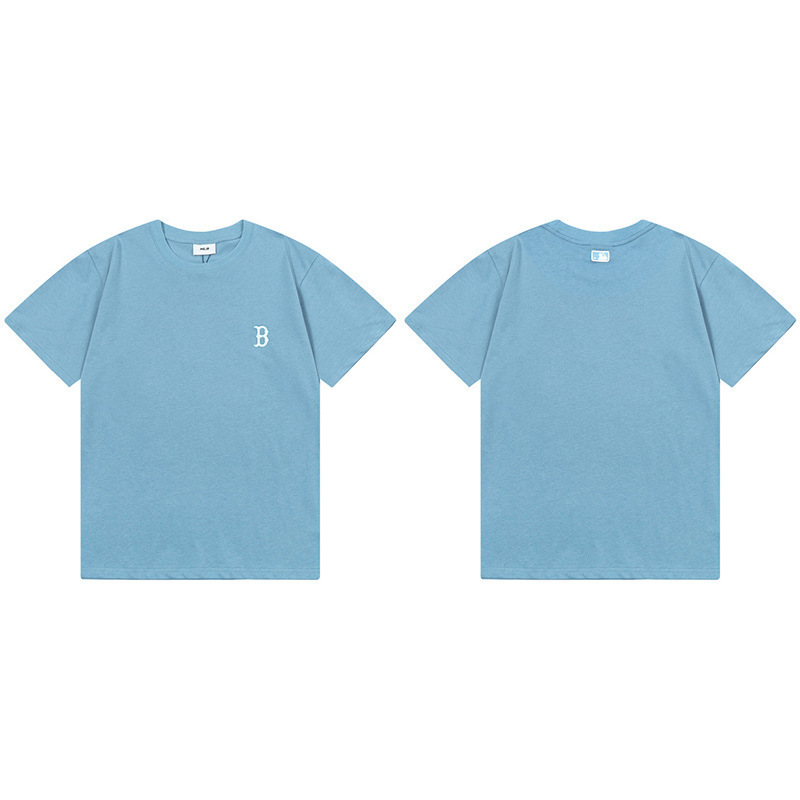 韓国新作MLBバックロゴ大プリントNY半袖Tシャツ男女兼用刺繍カジュアル半袖|undefined