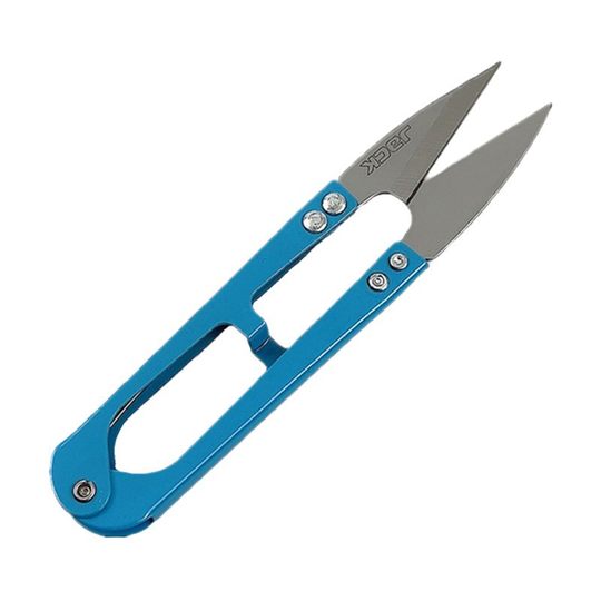 Jack blue iron handle small yarn scissors home handmade cross stitch DIY spring U-shaped carbon steel scissors sewing thread scissors