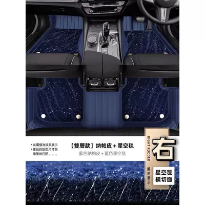 Universal Foot Pad — Suitable for Hong Kong and Overseas - double-layerstarry-sky-blanket-bluestarry-sky-blanket-lower-layer-nappa-leather