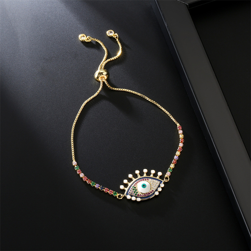 Fashion Eye Copper Bracelets Plating Zircon Copper Bracelets