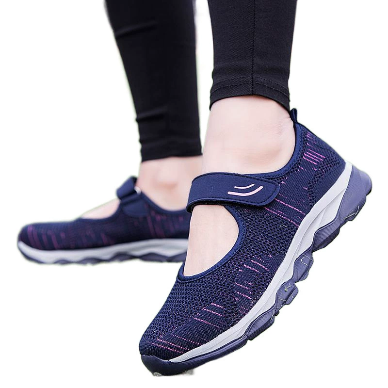 Footwear for mother, walking shoes, plus size, autumn, for middle age, soft sole