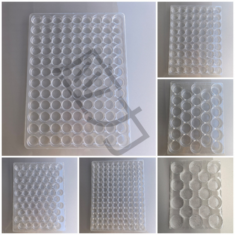 多款厂家现货透明圆形格圆孔吸塑电子五金电子汽车零件吸塑盒