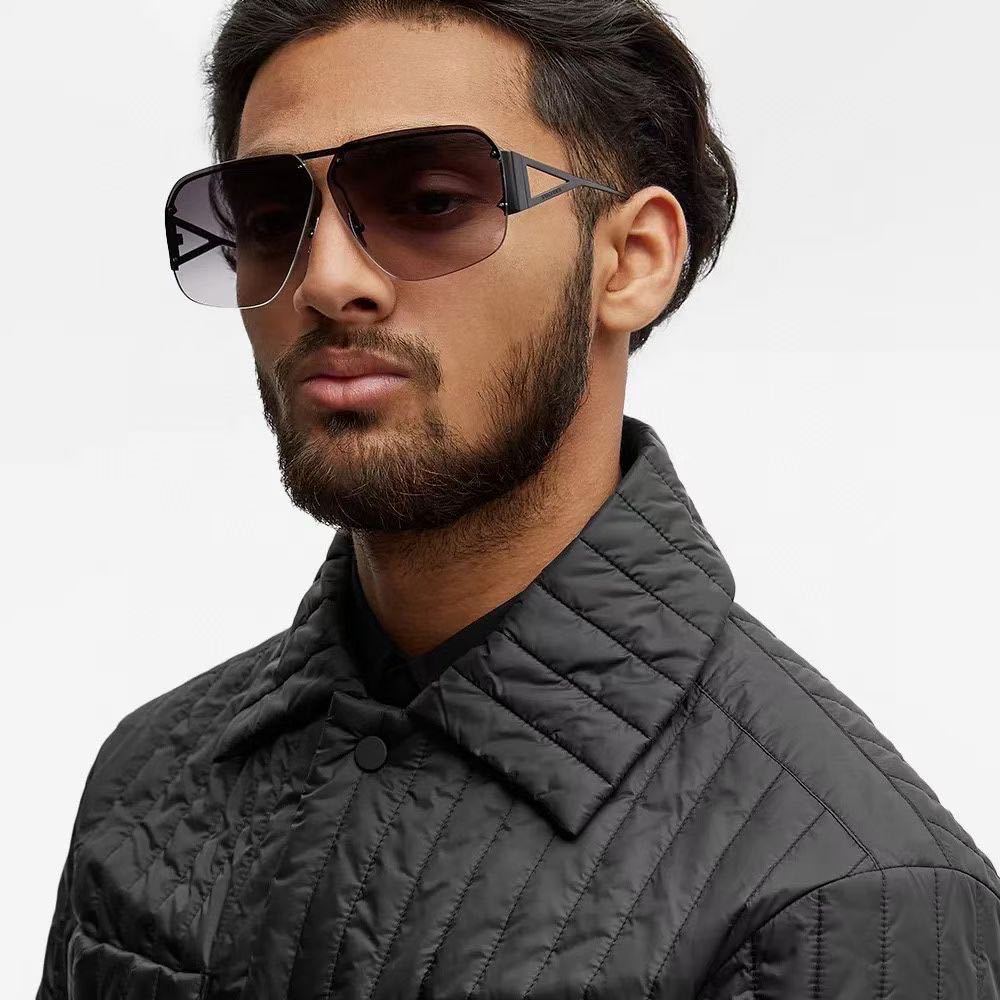 Sunglasses Unisex European Style Frameless Rectangular Shades_voghion.com