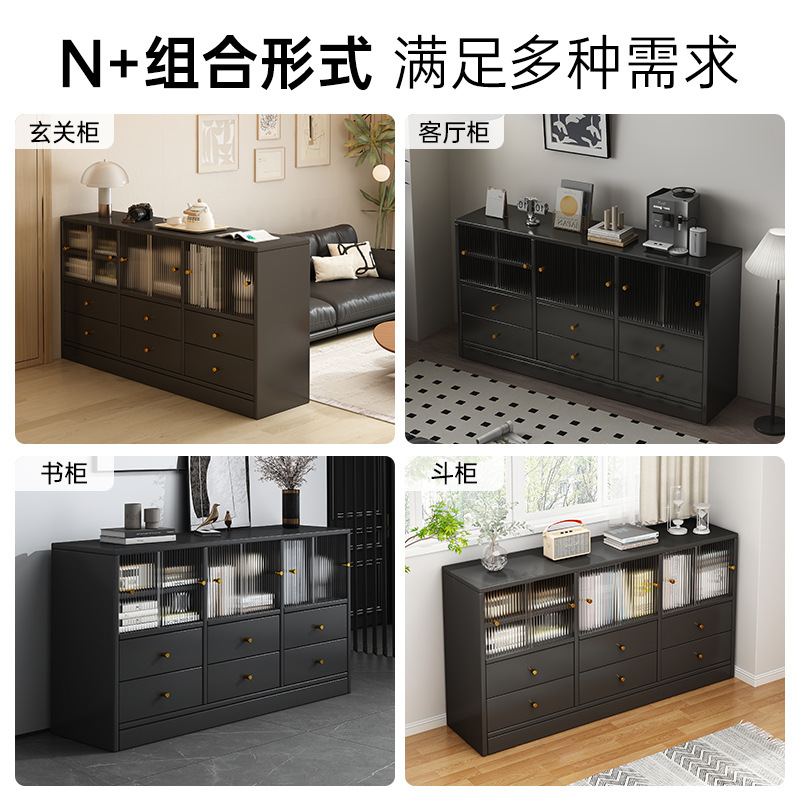 Nuevo gabinete chino de madera sólida gabinete de comedor sala de estar gabinete de café estante simple de almacenamiento casero armario todo en uno