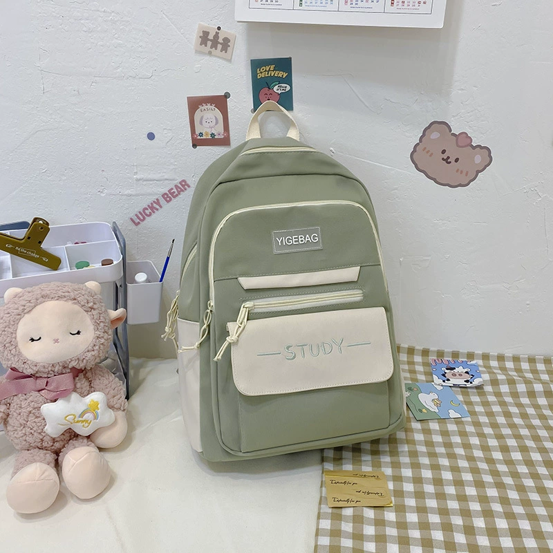 School backpack, lightweight multi‑pocket shoulder bag for secondary school, 5 colors