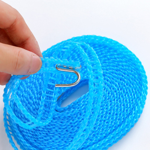 Clothesline indoor and outdoor punch-free cool clothesline non-slip windproof clothesline rope hanging quilt clothesline