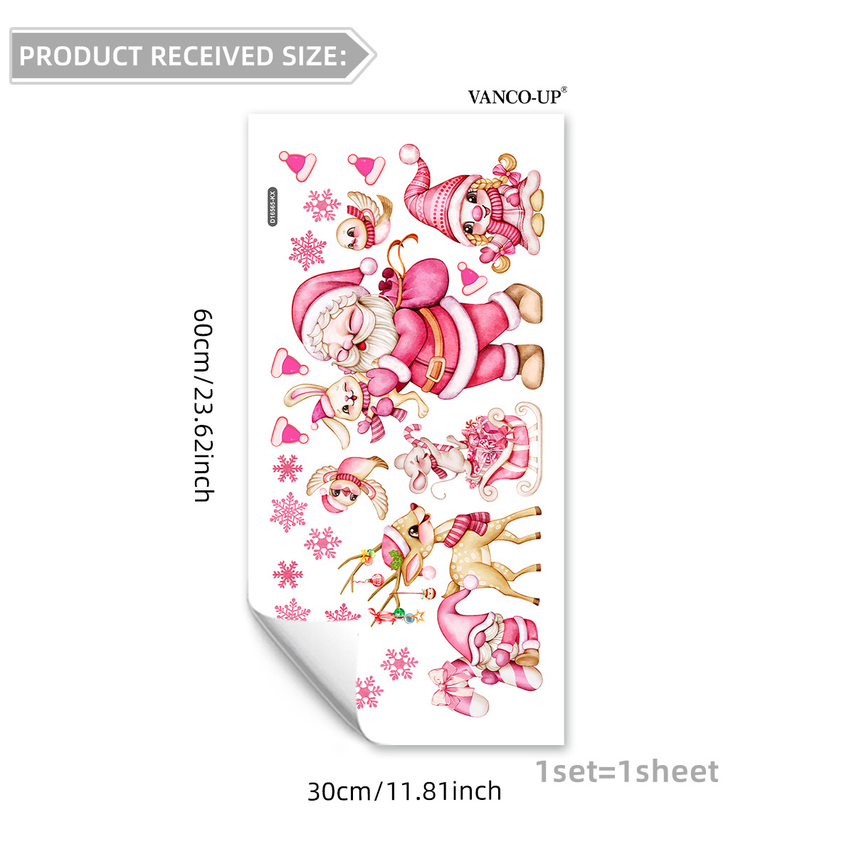 Kerst muursticker kerstman en rendier muurdecoratie woonkamer_voghion.com