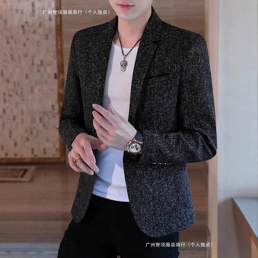2025 качество дикий мужской повседневный топ толстый пиджак корейская версия тонкого костюма