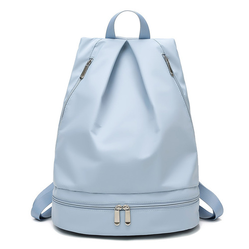 Wholesale women's dry-wet separation swimming bag, waterproof beach storage backpack, sports swim bag with independent shoe compartment