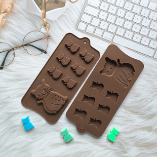 7 Even Kitten Chocolate Silicone Mold DIY Ice Tray Mold Biscuit Baking Utensils