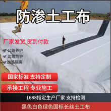 长丝防粘针刺非织造土工布厂家批发堤坝护坡路面养护用防渗土工布