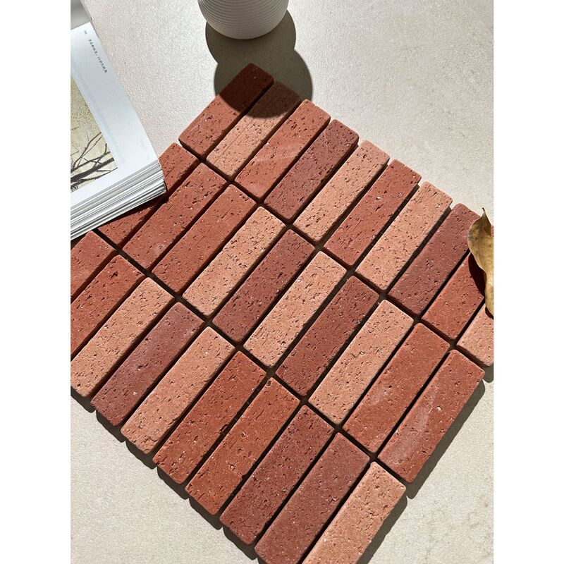 Handmade Bricks, Clay Bricks, Red Bricks, Mixed Color Lime Stone, Coffee Shop, Hotel, B&B Wall, Popular Background Tiles