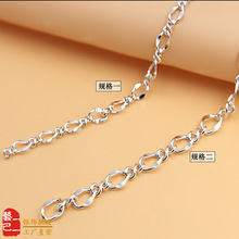 S925纯银瓦片间链diy手工制作项链手脚链半成品银链银饰散链配件