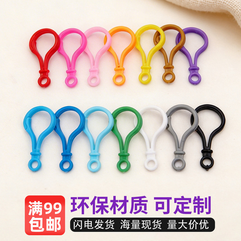 DIY Jewelry Accessories Colorful Christmas Light Bulb Clasps Plastic Lobster Clasps Acrylic Hook Clasps