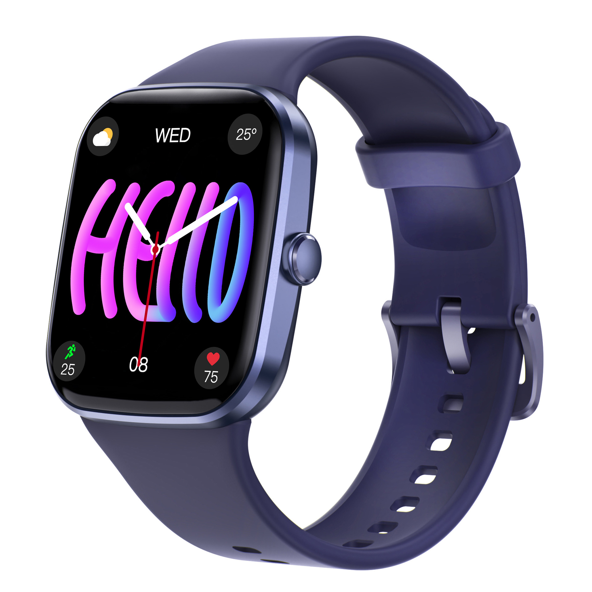 Reloj Q32 con pantalla grande y llamadas por Bluetooth, monitorización de frecuencia cardíaca y oxígeno en sangre, monitorización de la salud femenina, resistente al agua 3ATM, batería de larga duración con Bluetooth