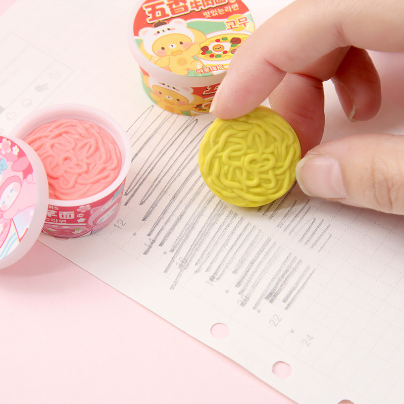 Los niños creativos ramen borrador dibujos animados divertido modelado borrador estudiante escuela suministros actividad premio pequeño regalo