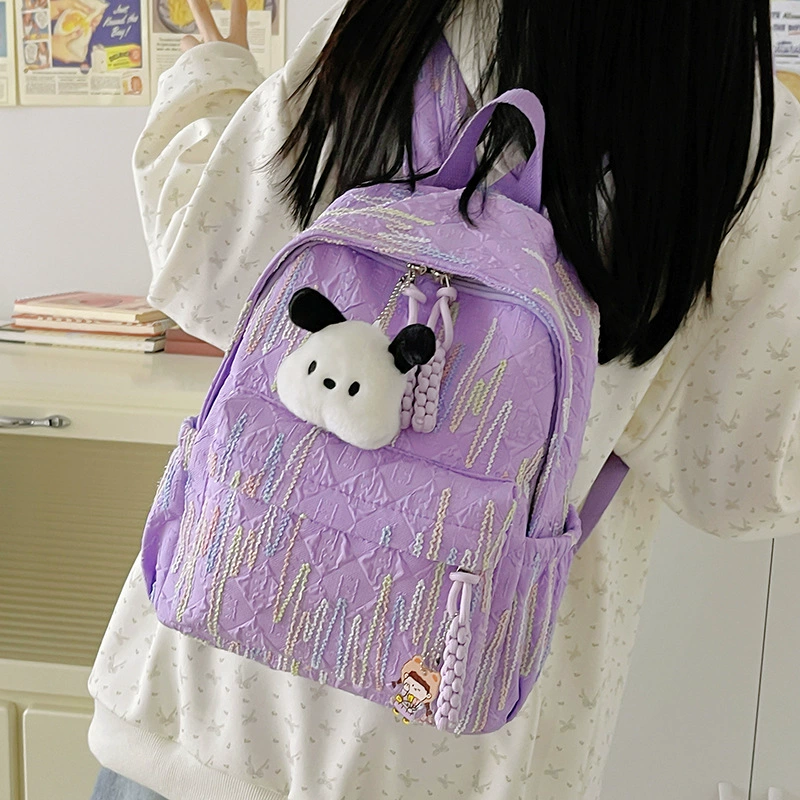 High quality capacious universal backpack for leisure, for students, worn on the shoulder