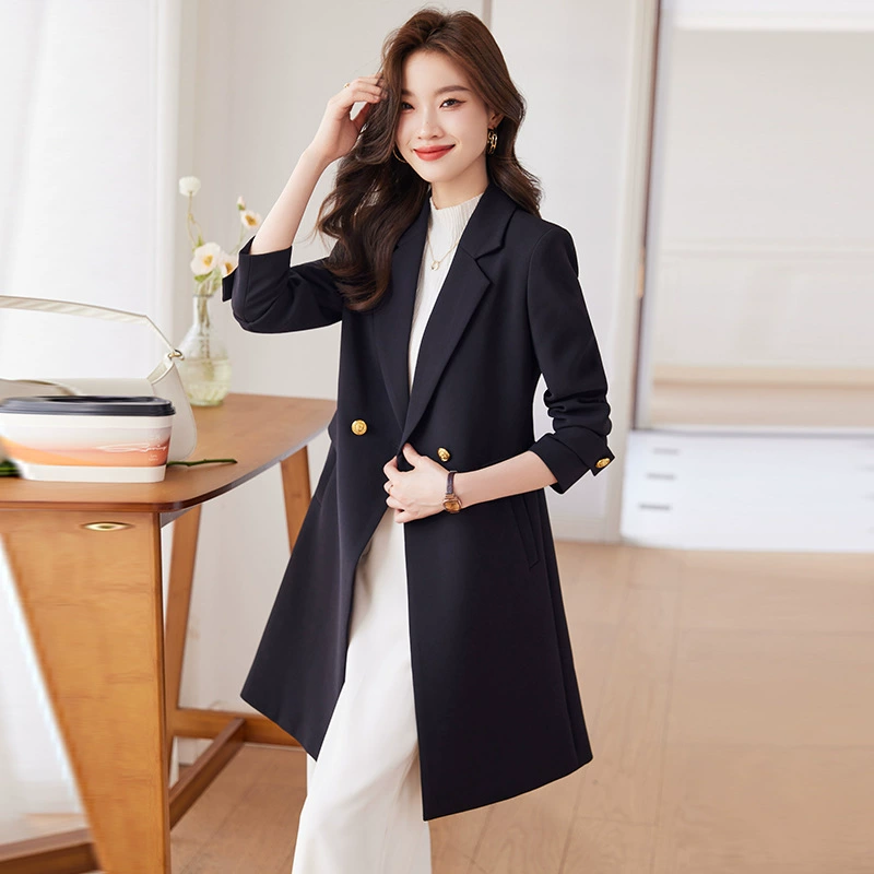 Высококачественная синяя ветровка, женская весна и осень 2023, Новая повседневная мода темперамента в этом году, популярный пиджак