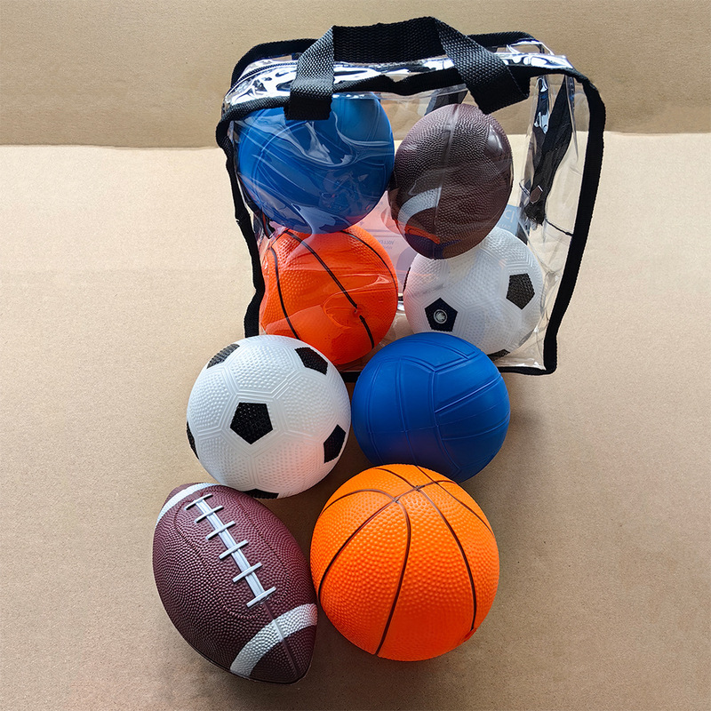PVC おもちゃボールクロスボーダー環境に優しいインフレータブルバスケットボールサッカーラグビーバレーボールセット子供用ミニボールコンビネーション|undefined