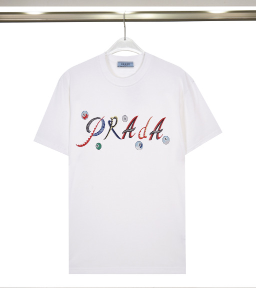Moda transfronteriza Pujia pareja de manga corta tendencia de verano personalidad creativa color PRA letras impresas camiseta femenina