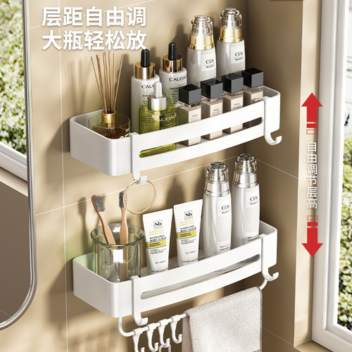 White bathroom storage rack bathroom wall wall-mounted toilet washbasin punch-free triangle storage rack