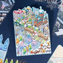 语闲微缩大造景贴纸 城市篇10.0哈尔滨 3D立体小屋儿童解压安静书