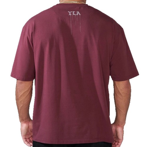 US YoungLA Men's Plus Size Cotton Crew Neck Loose Short Sleeve Gym Sports Fitness 240 Fabric T-Shirt