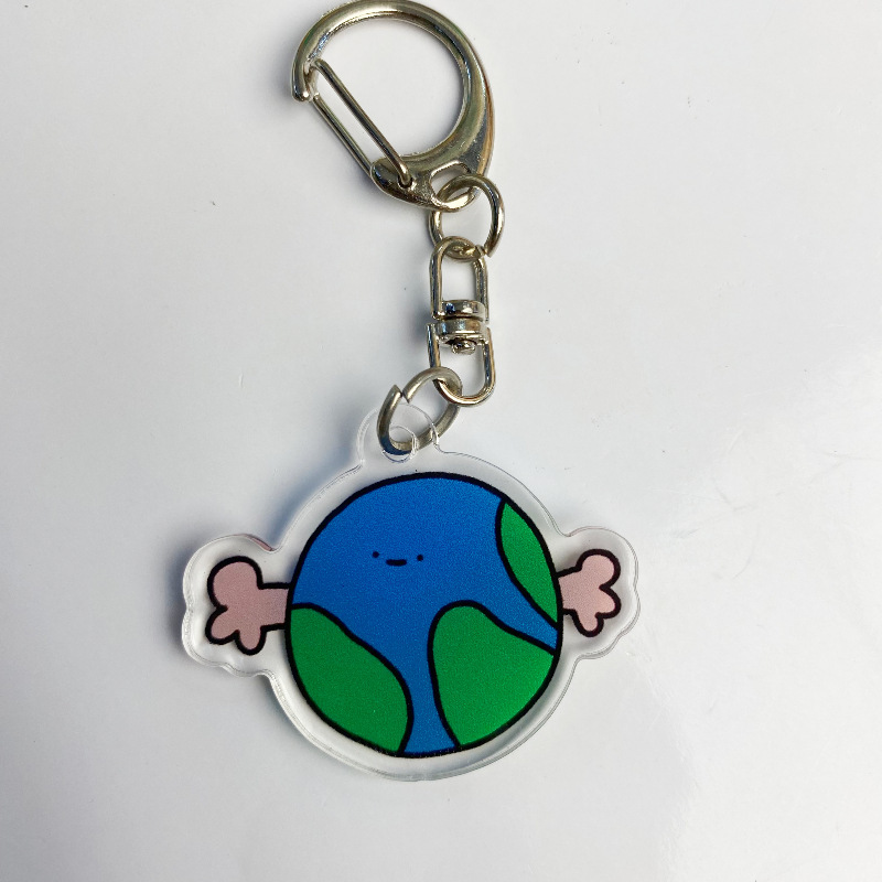 厳選された新しいアクリルキーホルダー両面かわいい漫画子供っぽいカップル親友バッグジュエリーペンダントギフト|undefined