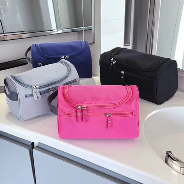 Korean-Style Toiletries and Skin Care Product Storage Bag, Portable Large-Capacity Hook-Type Cosmetic Bag