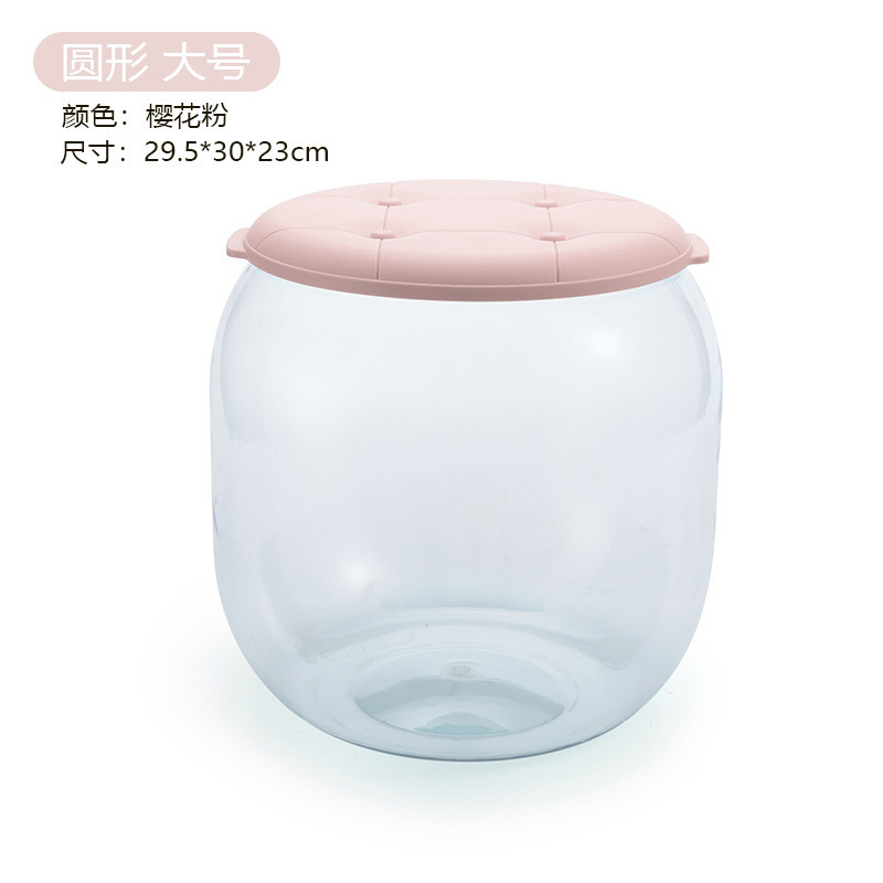 子供用収納ボックス、赤ちゃんのおもちゃ、人形、積み木収納バケツ、多機能収納プラスチック透明収納ベンチ、家庭用|undefined