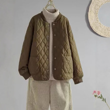 捡漏加棉加厚棉服外套女冬季百搭休闲单排扣保暖夹棉棒球服棉衣