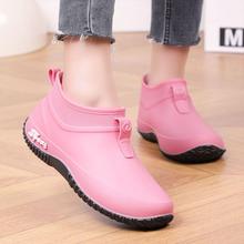 舒适公主风雨靴低帮雨鞋时尚田园风欧美风学生轻便潮流加厚