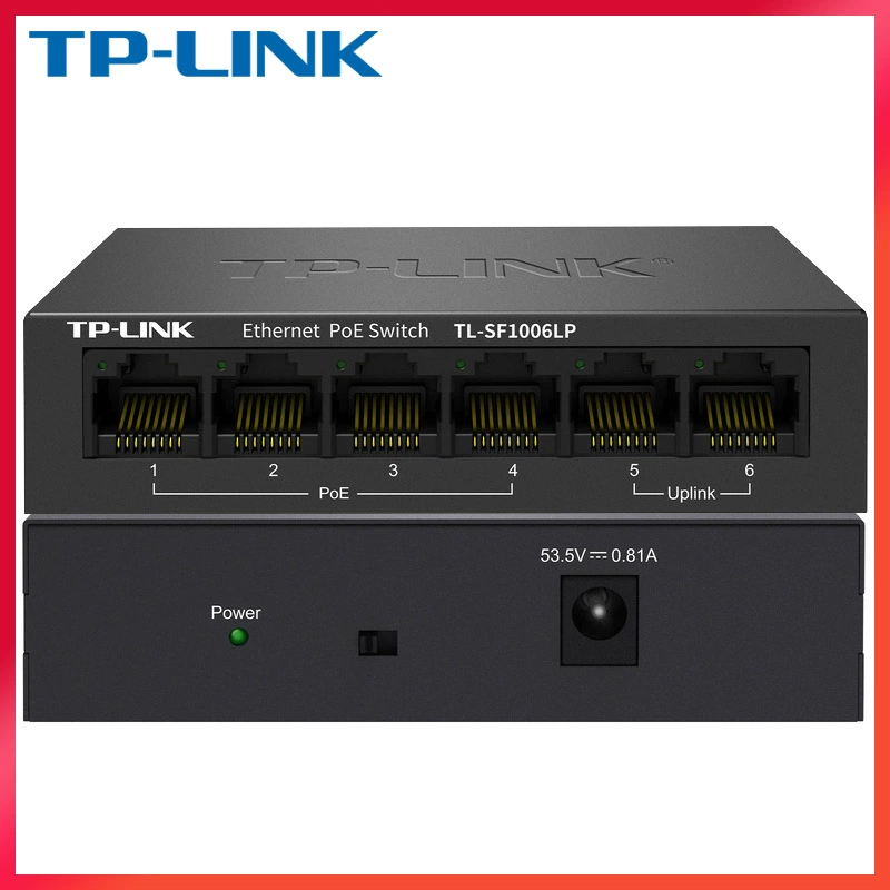 TP-LINK Pulian SF1006LP стандартный источник питания POE 48V 100M 6-порт мониторинговой шунтовой коммутатор Switch