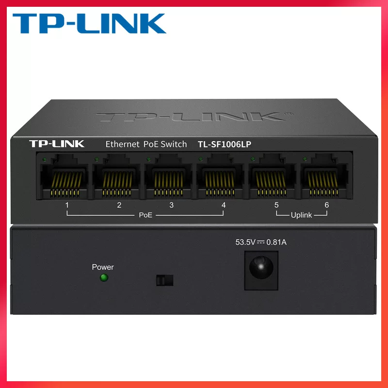TP-LINK Pulian SF1006LP стандартный источник питания POE 48V 100M 6-порт мониторинговой шунтовой коммутатор Switch