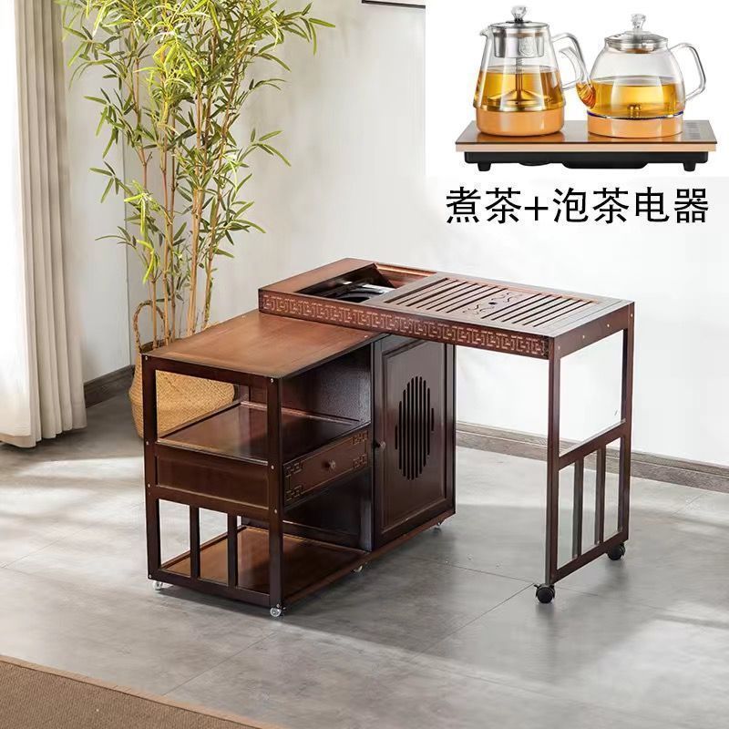 可伸缩茶桌360度旋转茶桌茶台家用茶水柜阳台茶车泡茶烧水壶简易|undefined