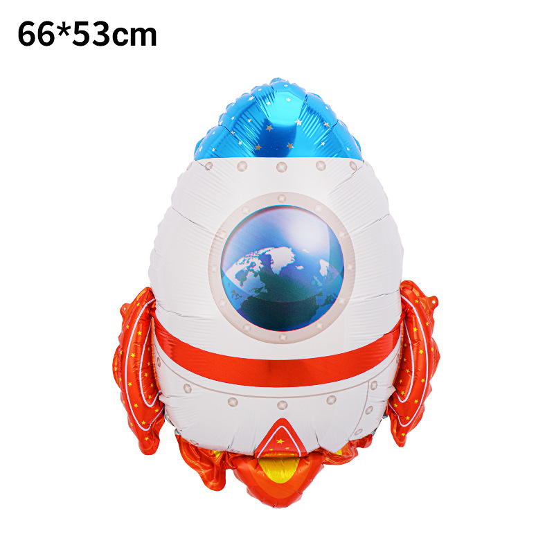 Cosmonauta cohetes globos cosmos tema piloto de globo niño decoración de cumpleaños globo de película de aluminio