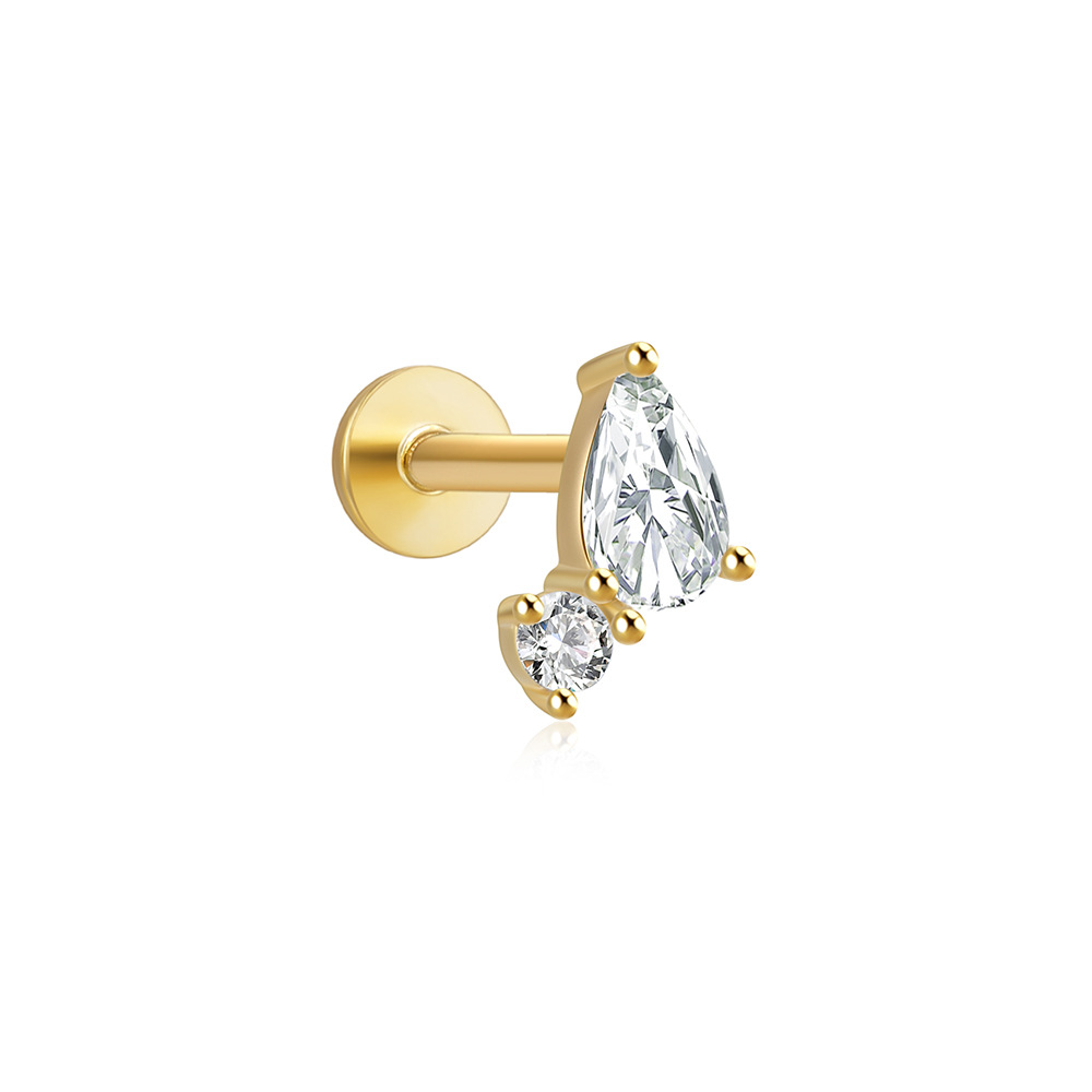 2g Weight Zircon Inlay Material Ear Studs Classification 1 Piece Quantity Daily Occasion 925 Sterling Silver Material Geometric Pattern Women's Gender Plating Design Simple Style Style 1 Piece Ear Cartilage Rings & Studs Simple Style Geometric 925 Sterling Silver Plating Zircon 90