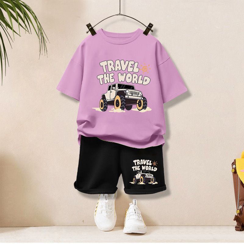 Jeep# Purple Short T Black Shorts