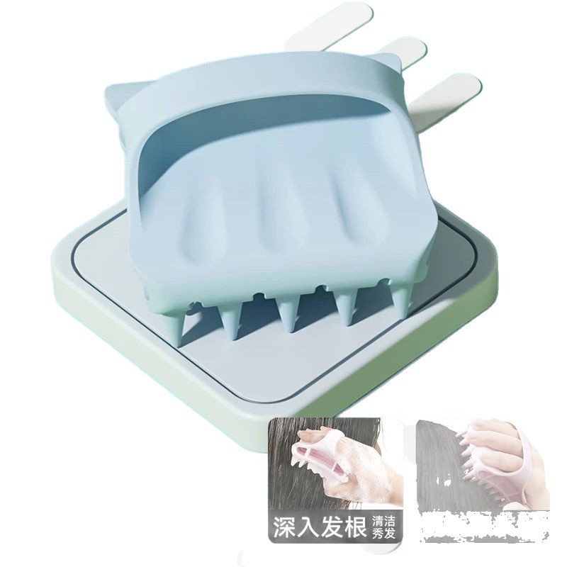 Lavado de cabello artefacto verano nuevo champú de silicona peine masaje de cuero cabelludo champú especial limpieza de baño champú peine