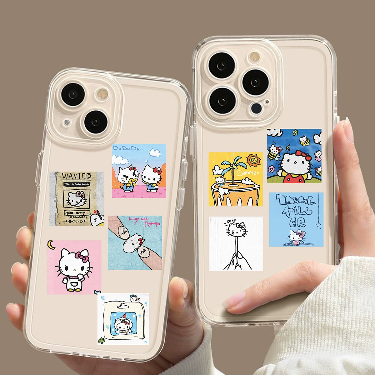 Hello Kitty, наклейки, стикер, качественный мультяшный дизайн для телефона, водонепроницаемые креативные украшения