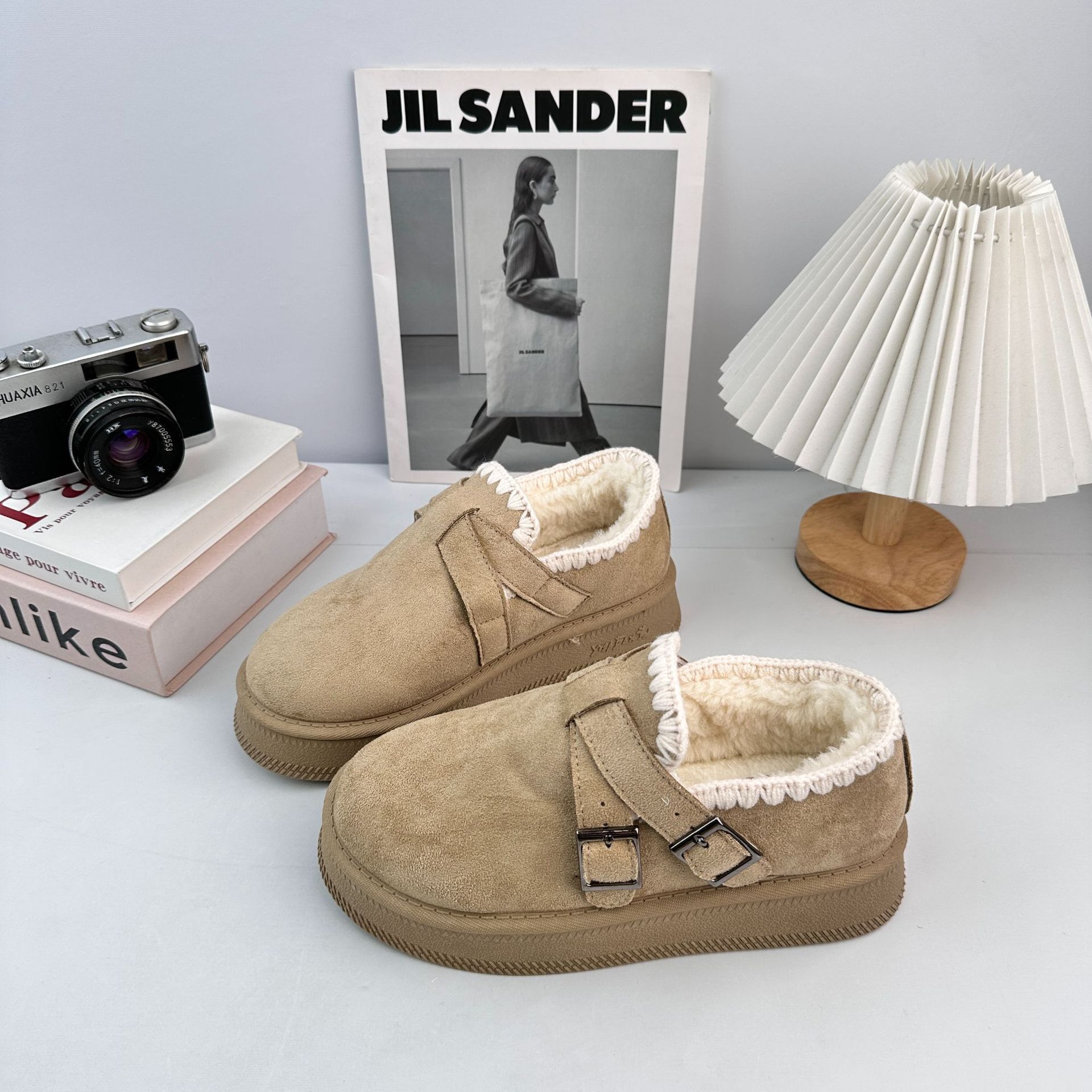 2025 invierno Bean Lefour calentamiento botas de nieve zapatos de algodón de altura baja botas de invierno